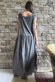 Lenni Cotton Smock Dress Washed Charcoal /50=